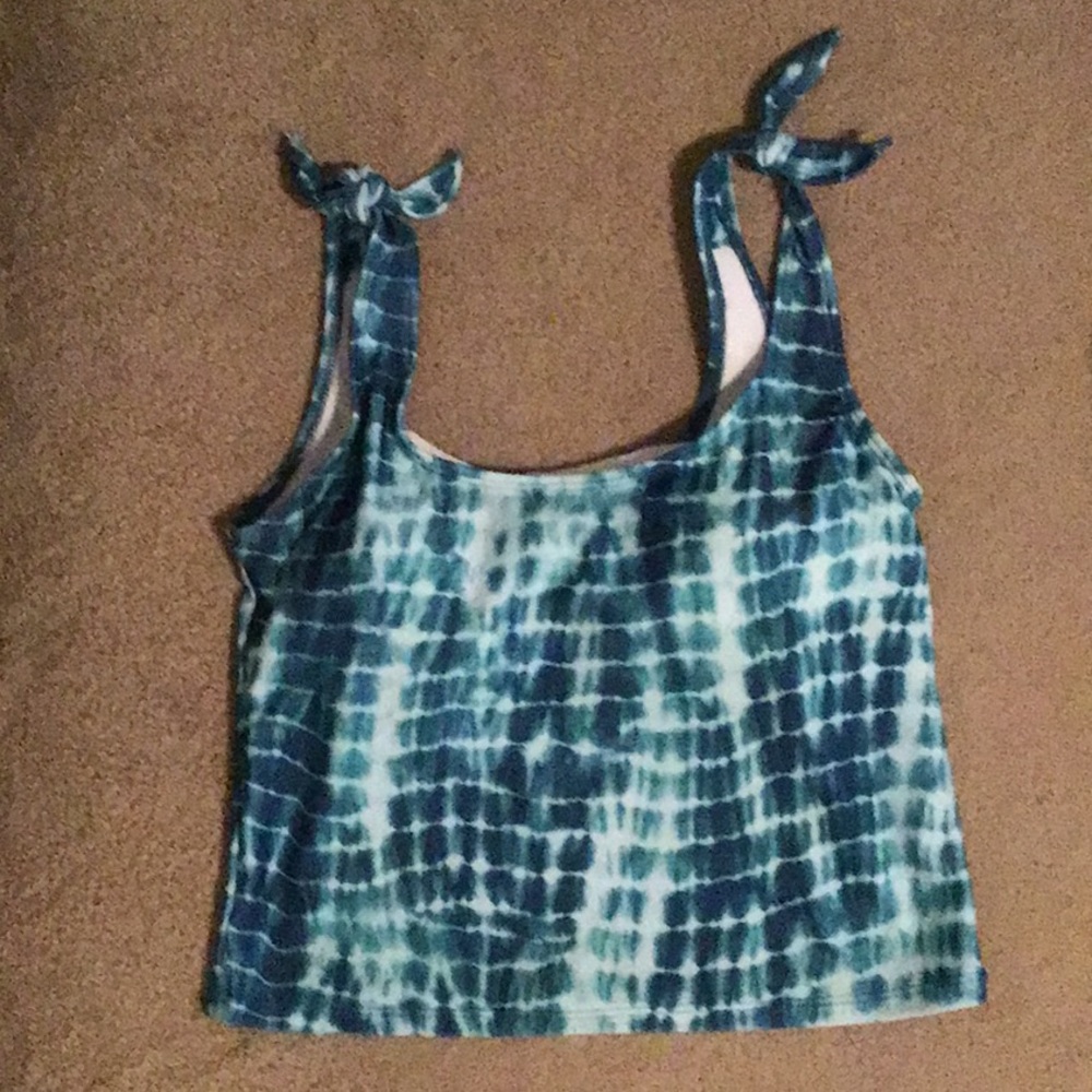 Kortni Jeane Knot-tie Crop Swim Top